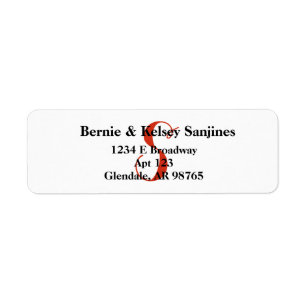 Monogram return address labels