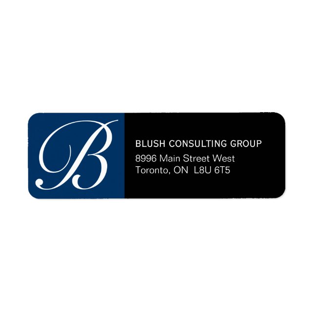 Monogram Return Labels (Front)