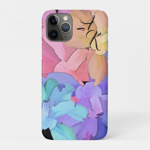 Monogram Reversible Watercolor Pastel Camellias Ca Case-Mate iPhone Case