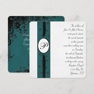 Monogram Ribbon for Vow Renewal Invitation
