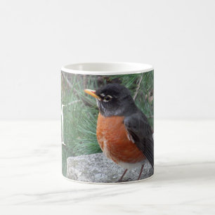 Monogram Robin Photo Coffee Mug