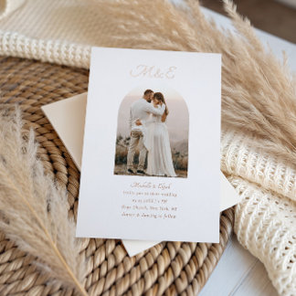 Monogram Romantic Chic Arch Photo Wedding