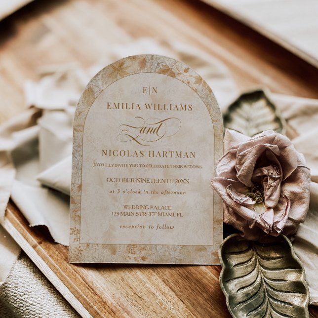 Monogram Romantic Fall Wedding Invitation (Creator Uploaded)