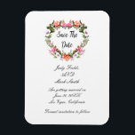 Monogram Romantic Roses Floral Heart Save The Date Magnet<br><div class="desc">This beautiful save the date magnet is a stylish,  long lasting way to announce your big day. Personalise the magnet by changing the text in the fields provided. You can change font style,  size,  and colour.</div>