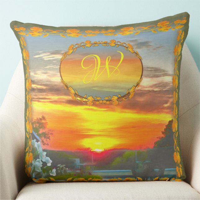 Monogram Rooftop Sunset 2295 Cushion (Creator Uploaded)