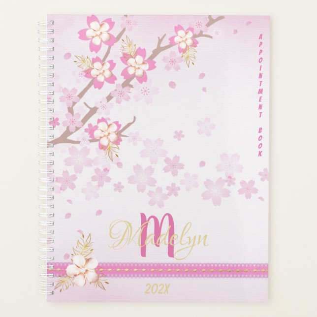 Monogram Rose Gold Appointment Book 2025 Planner (Front)