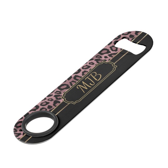 Monogram Rose Gold Leopard  (Front Angled)