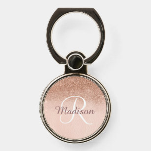 Monogram Rose Gold Ombre Phone grip Ring Stand