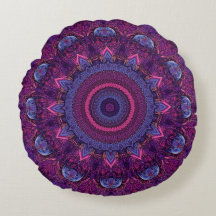 Monogram Round Throw Pillow Custom