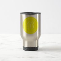 Monogram Round Yellow/White Dot
