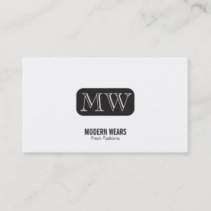 Monogram Rounded Background (open type face) Business Card