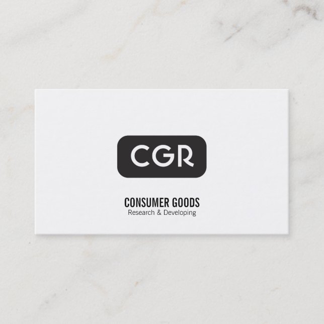 Monogram Rounded Background Variation Business Card (Front)