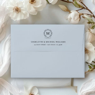 Monogram, Royal, Elegant, Wedding Envelope
