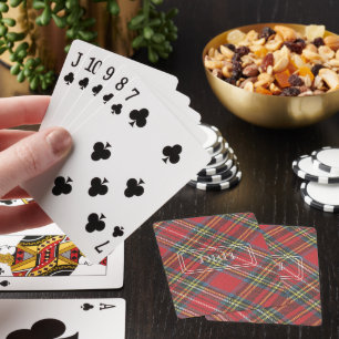 Monogram Royal Stewart Tartan Print Playing Cards
