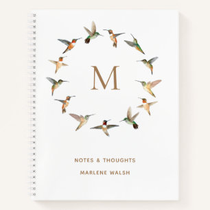 Monogram Rufous & Allen's Hummingbirds Notebook