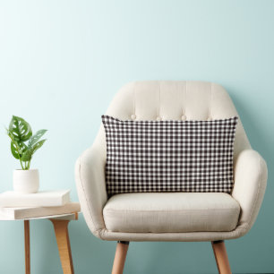 Monogram Rustic Chic Plaid Lumbar Cushion