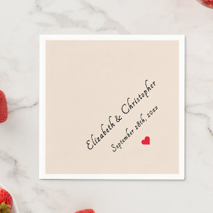 Monogram Rustic Earth Wedding Date Party Cocktail Napkin