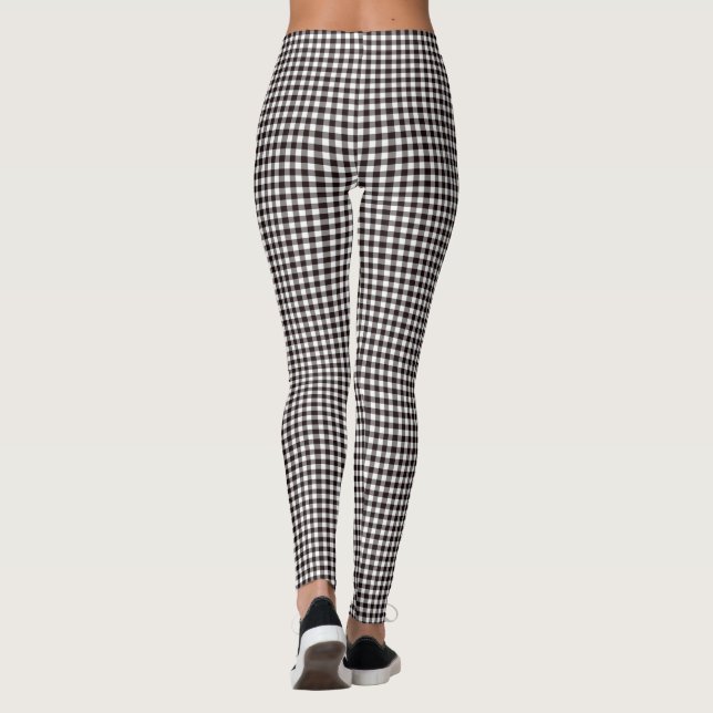 Monogram Rustic Plaid  Wonen's Leggings (Back)