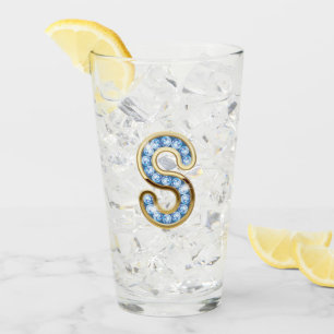 Monogram S - 16 oz Glass 
