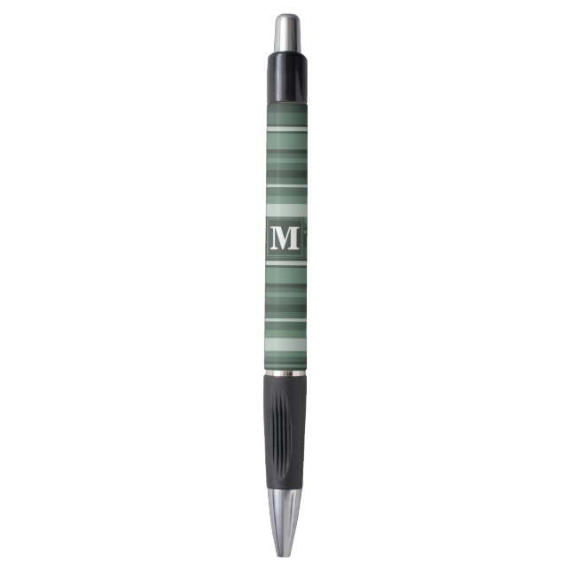 Monogram sage green stripes (Front Vertical)