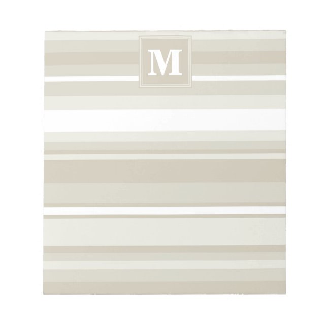Monogram sandstone stripes notepad (Front)