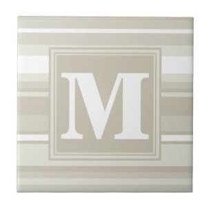 Monogram sandstone stripes tile