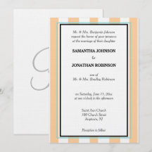 Monogram Sandy Beach Blue White Cabana Stripes 