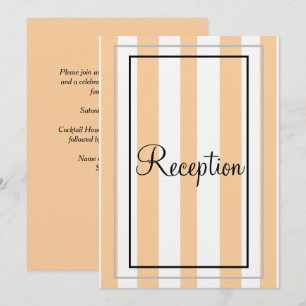 Monogram Sandy Beach Silver White Stripes Invitation