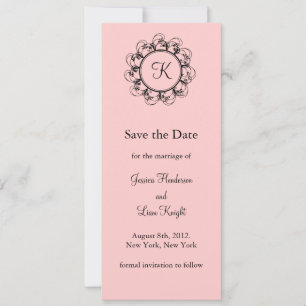 Monogram Save the Date (pink)