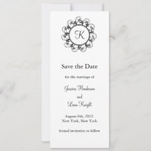 Monogram Save the Date (white)