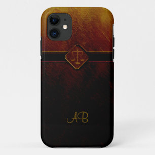 Monogram Scales of Justice Case-Mate iPhone Case