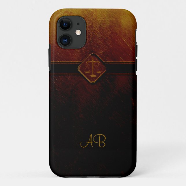 Monogram Scales of Justice Case-Mate iPhone Case (Back)