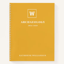 Monogram School Subject Student Yellow Custom Name