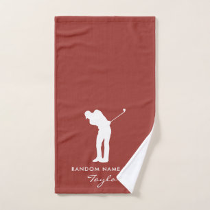 Monogram Script Club House Name Personalised Hand Towel