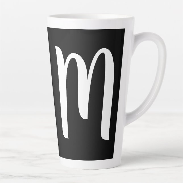 MONOGRAM SCRIPT LATTE MUG (Right)