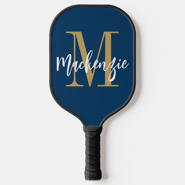 Monogram Script Name Custom Colour Pickleball Paddle (Front)