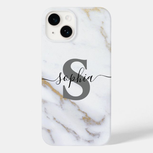  Monogram Script Name Initial Custom Personalised Case-Mate iPhone Case (Back)