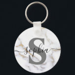 Monogram Script Name Initial Custom Personalised Key Ring<br><div class="desc">Monogram Script Name Initial Custom Personalised</div>