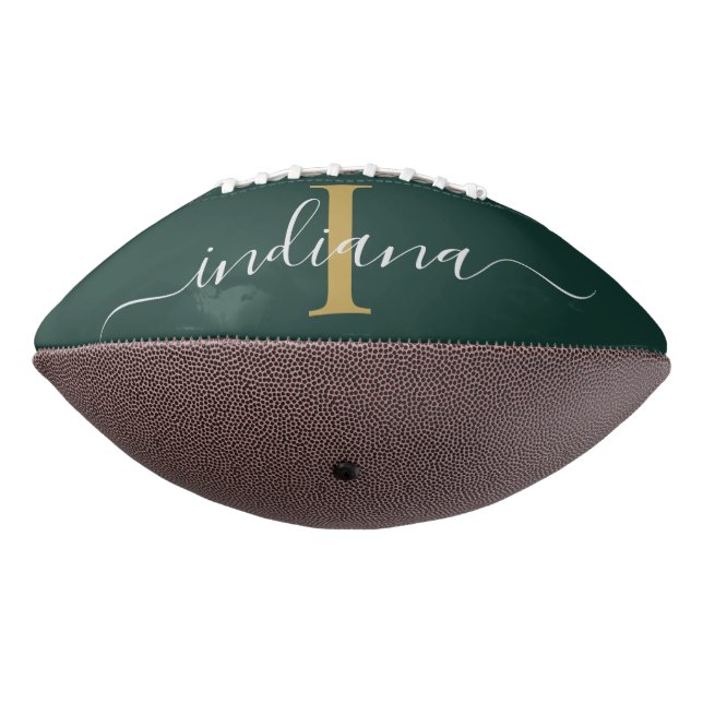 Monogram Script Personalised Name Modern Football (Rotated 270)