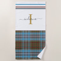 Monogram Script Plaid Tartan Clan Anderson Check