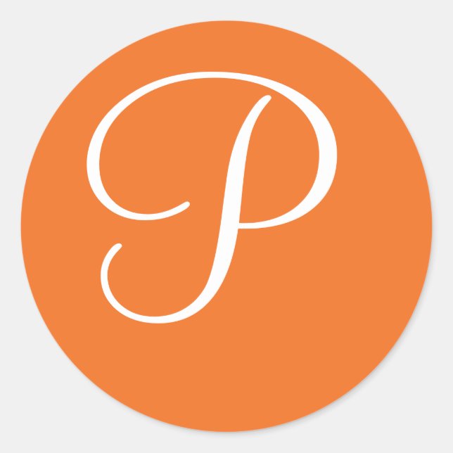 Monogram Seal Wedding Monogram Sticker (Front)