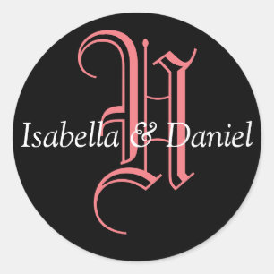 Monogram Seal Wedding Monogram Sticker
