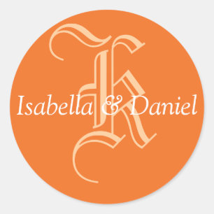 Monogram Seal Wedding Monogram Sticker
