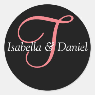 Monogram Seal Wedding Monogram Sticker