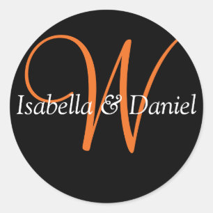 Monogram Seal Wedding Monogram Sticker