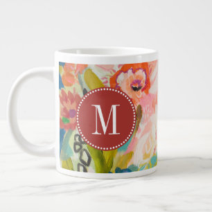 Monogram Secret Garden Floral III Large Coffee Mug