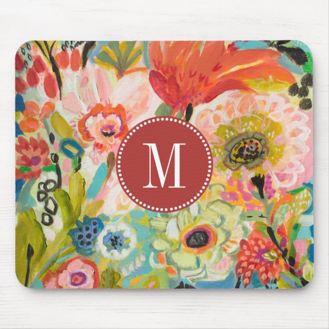Monogram | Secret Garden Floral III Mouse Pad (Front)