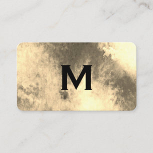 Monogram Sepia Grunge Business Card