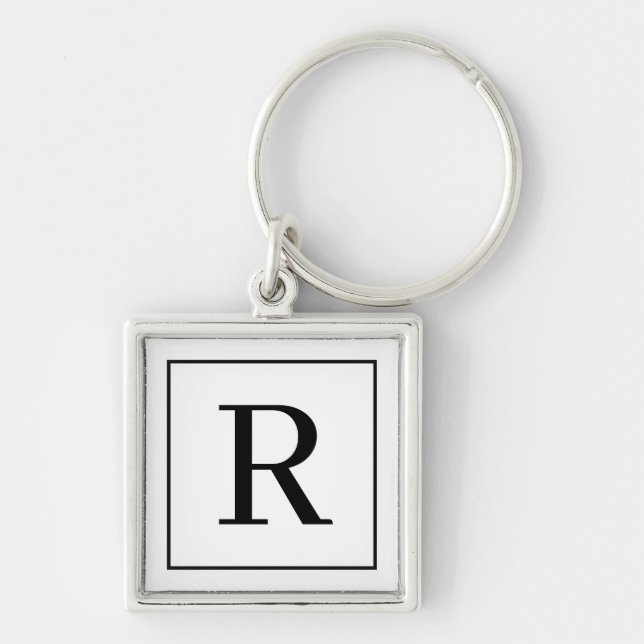 Monogram Sf Classic Serif Key Ring (Front)