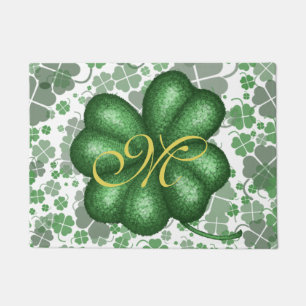 Monogram Shamrock Doormat